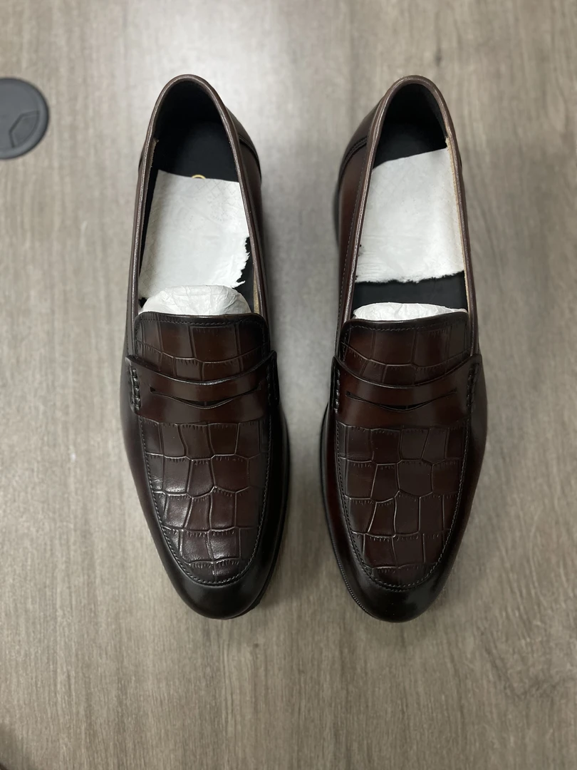 金家男鞋 断码撤柜尾货 商务一脚蹬 头层牛皮材质 泡鞋底 星30