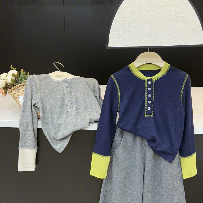 【现货】leomama童装女童T恤2025春秋洋气儿童长袖宽松上衣休闲小衫