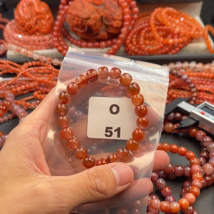 南红玛瑙未镶嵌多样性发货默认微瑕称重9mm