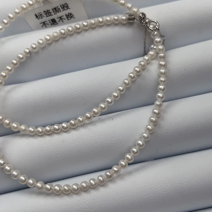 淡水珍珠颈饰银S925镶嵌