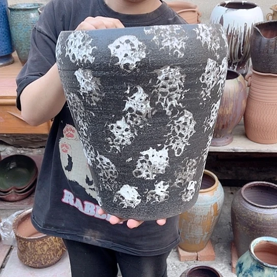 紫砂花盆高度32口径24
