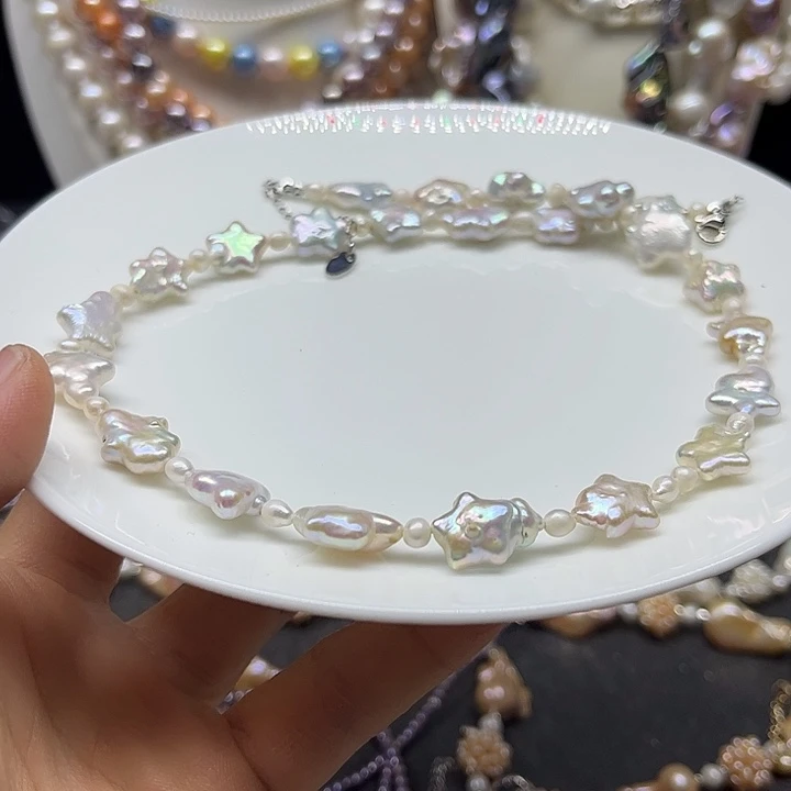 未镶嵌颈饰淡水珍珠