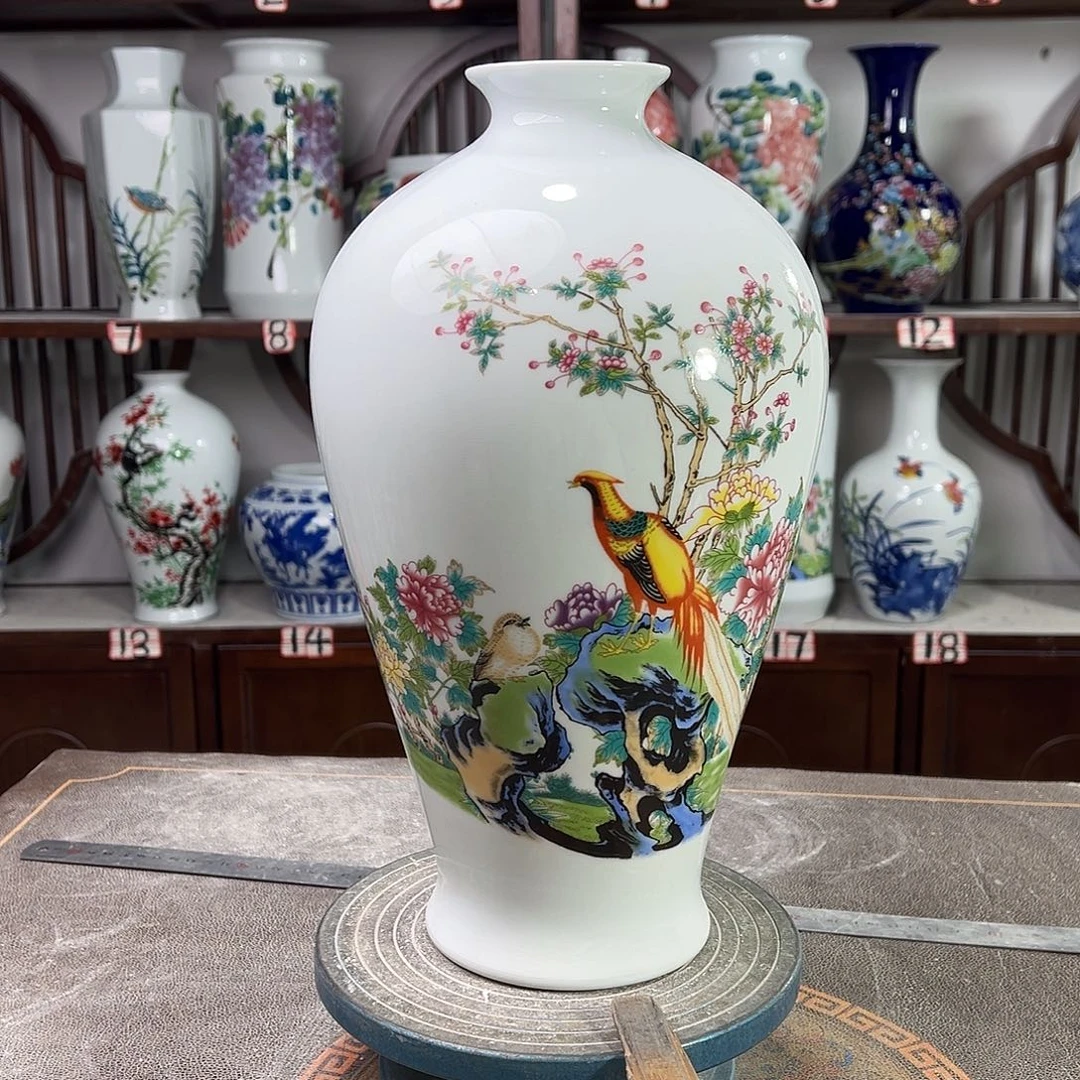 摆件陶景德镇陶瓷梅富贵