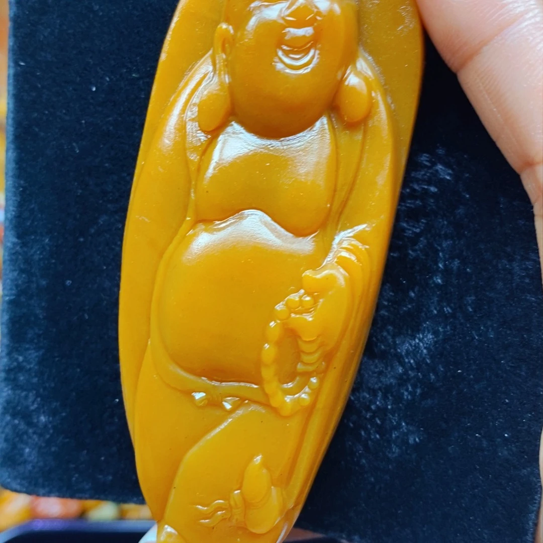 未镶嵌石英质玉（黄龙玉）吊坠(不含链)