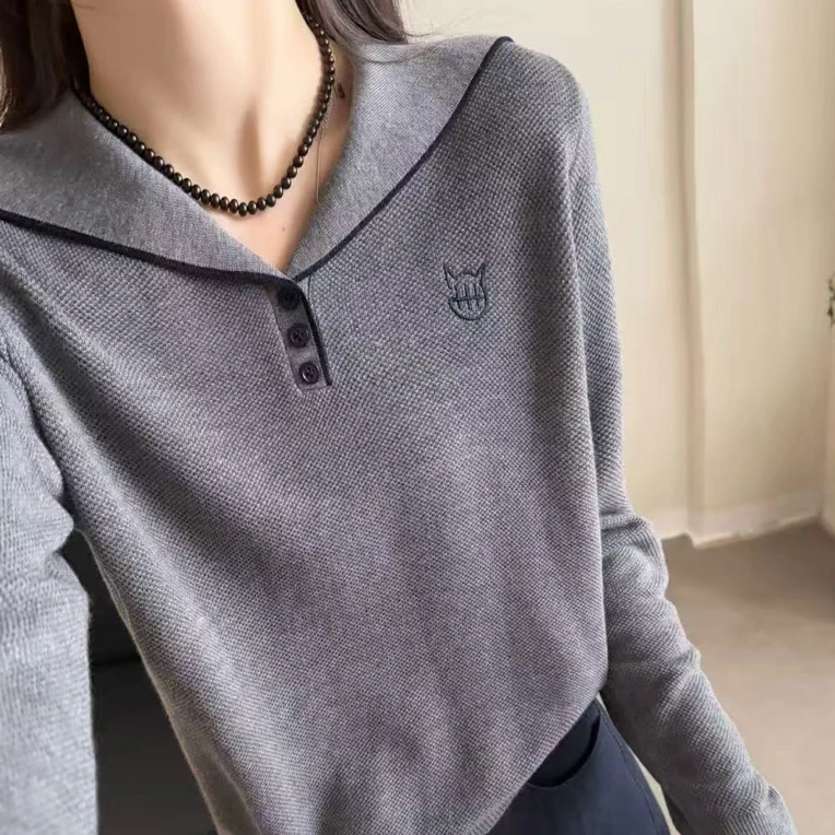 银弟，洋气海军领百搭针织衫