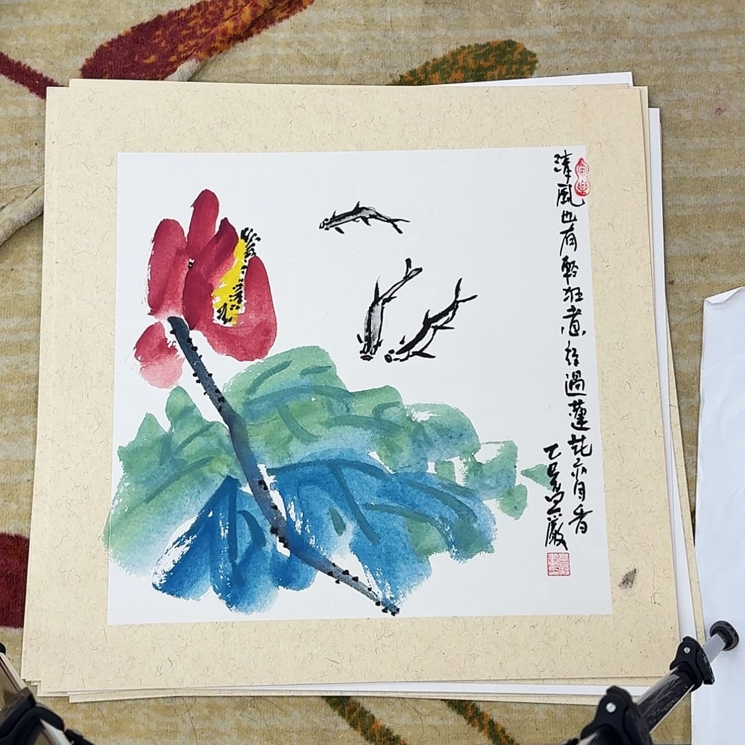 国画50卡纸手绘作品