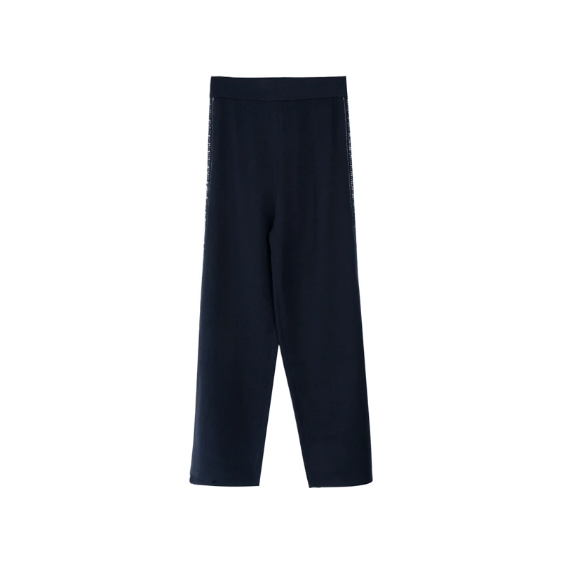 【千颂妮专享】她翼冬季休闲裤女士针织舒适直筒DW3201333750SY