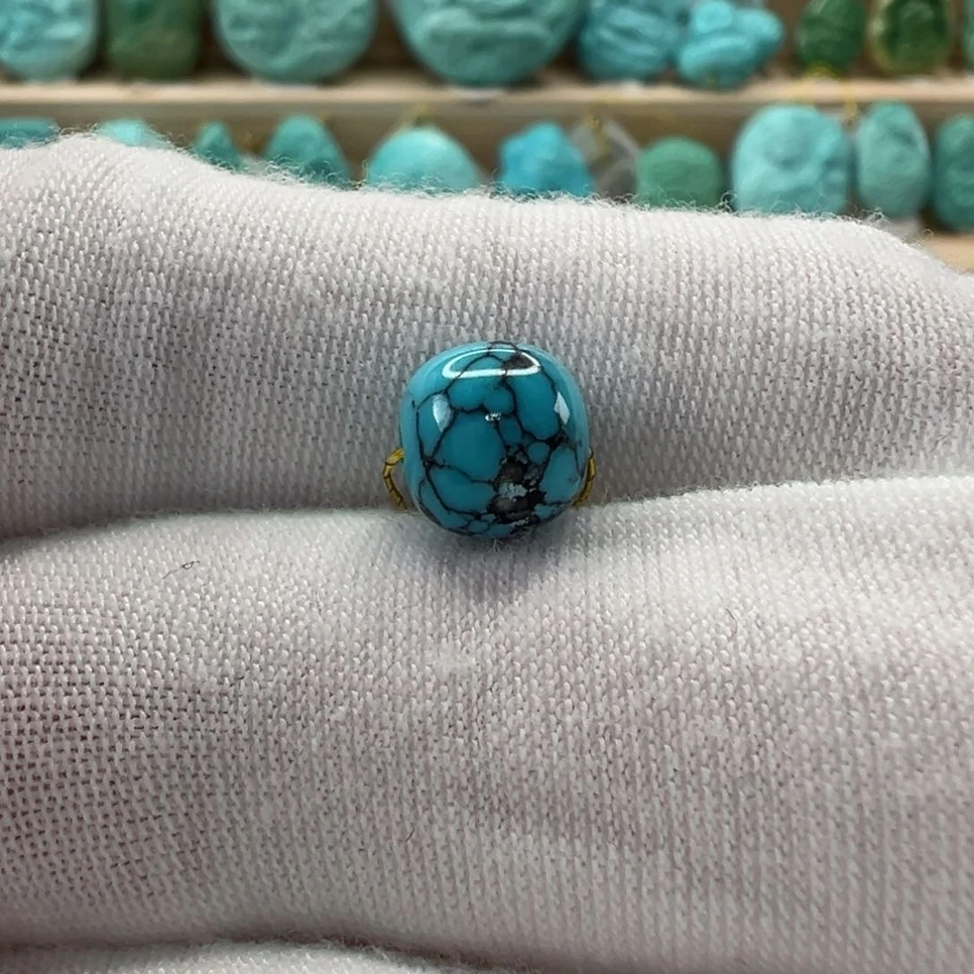 未镶嵌绿松石老型珠8x7.4mm