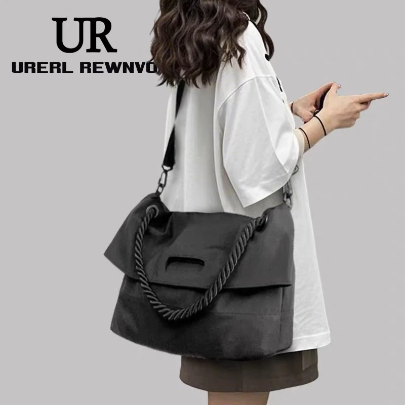URERL REWNVO尼龙托特包女2025新款通勤大容量斜挎大包通勤大挎包