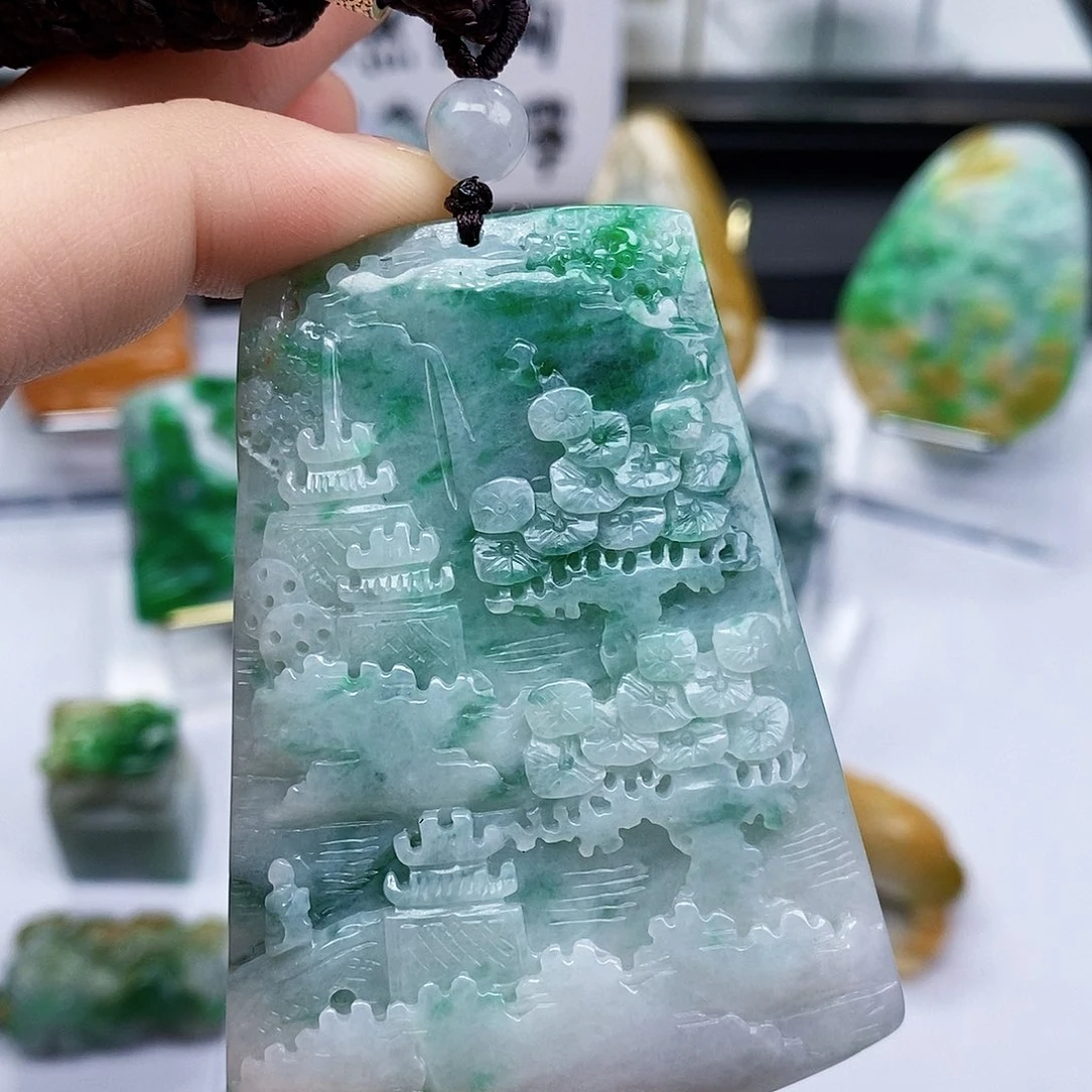 颈饰未镶嵌翡翠翡翠A货