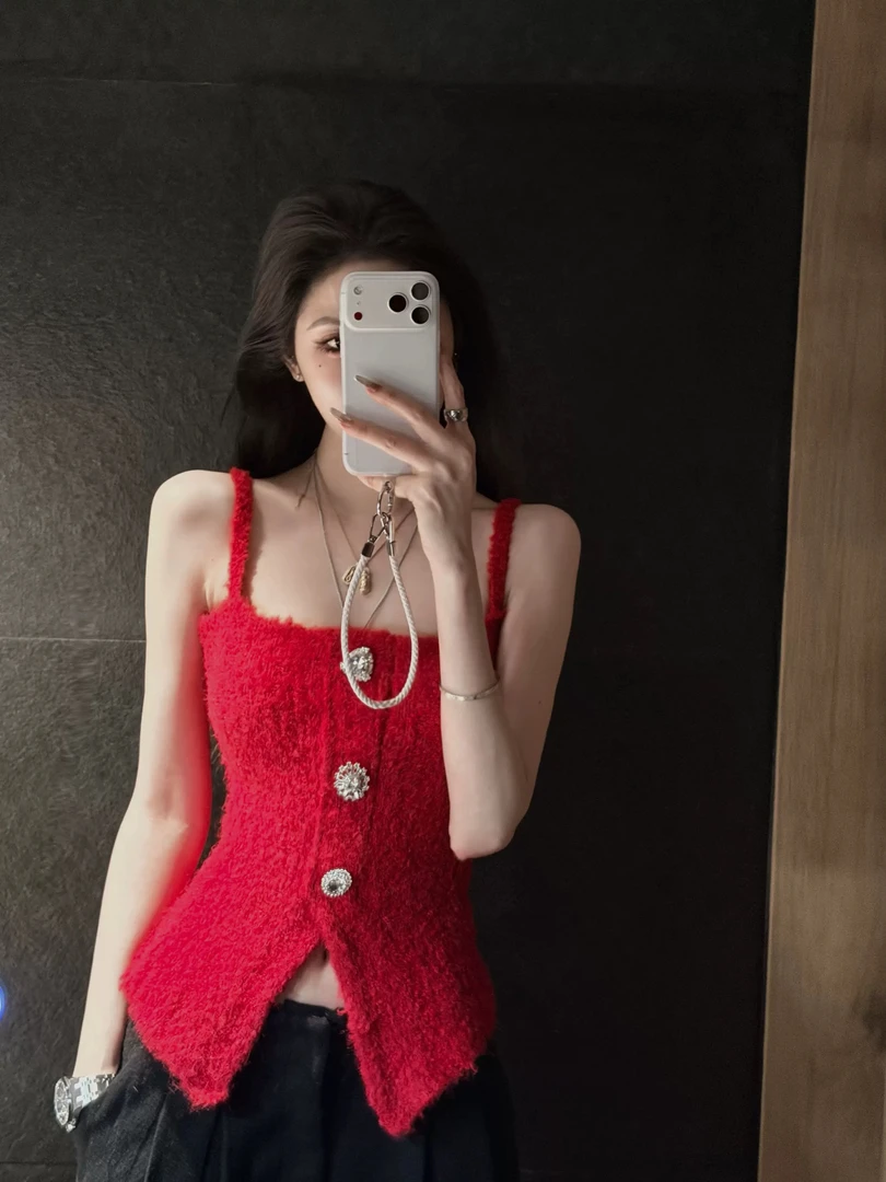 设计感气质吊带背心上衣2026春季新款显瘦休闲裤两件套装