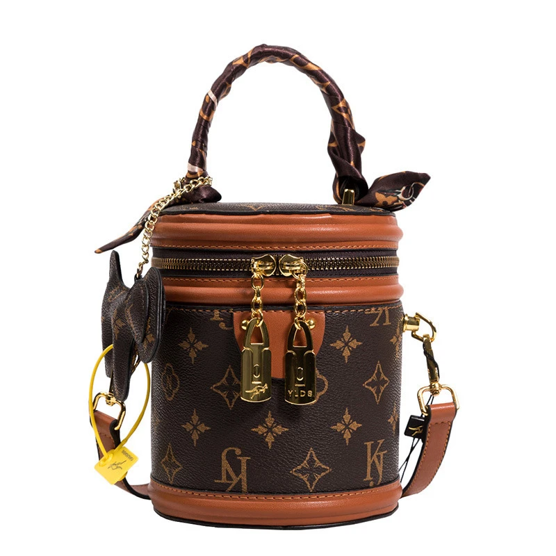 上班族手提包包女款爆款2025新款圆筒斜挎包小众设计爆款女水桶包