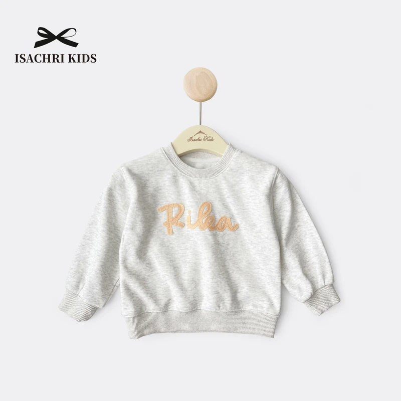 【6.18反季清】麦芬 字母贴布~可爱圆领百搭卫衣裙女宝秋韩系 IS215