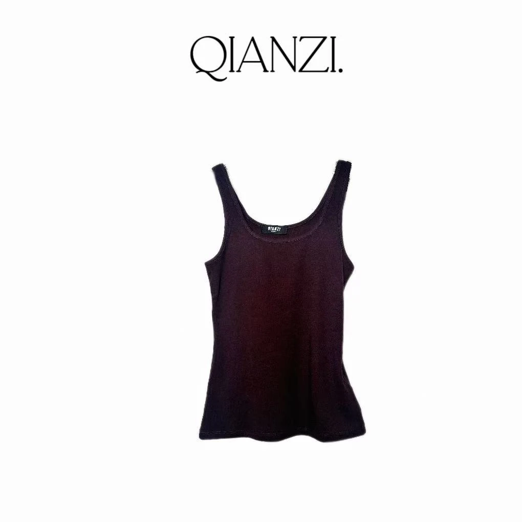 QIANZI欧美风高弹内搭吊带背心外穿修身上衣508038