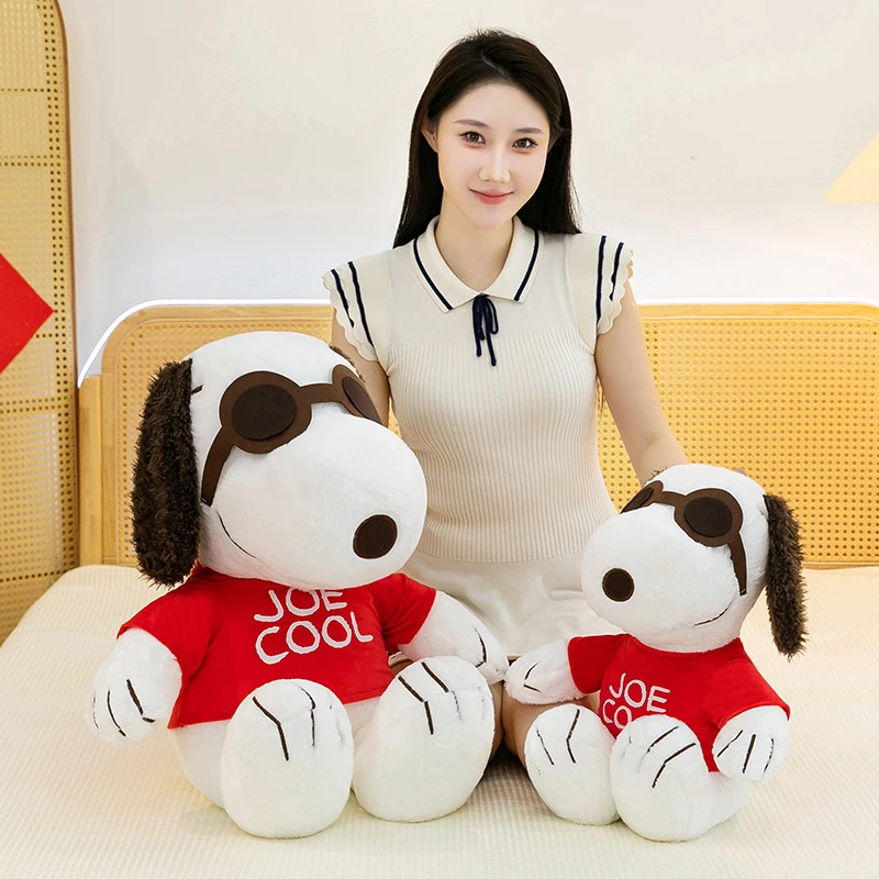 新款墨镜史努比玩偶毛绒玩具布娃娃睡觉抱枕公仔儿童女孩生日礼物