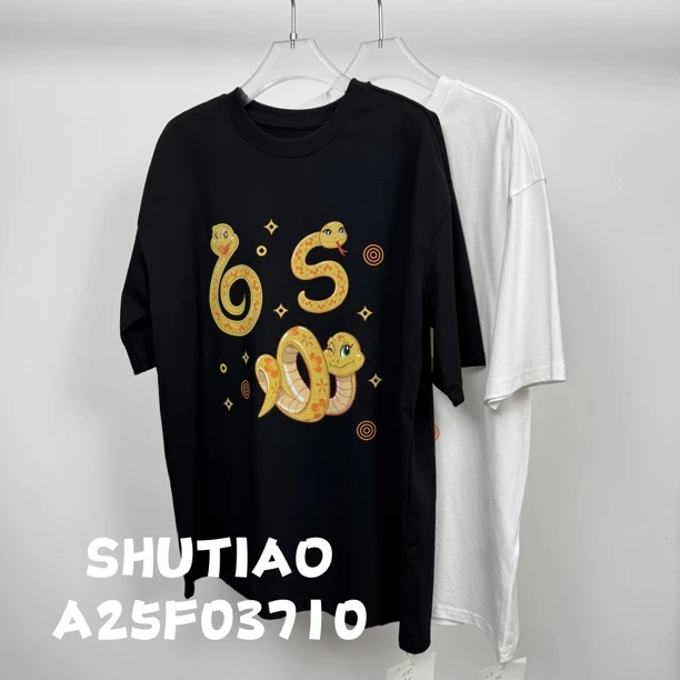 【SHUTIAO】2025夏季：新款小众设计款T恤A25F03710