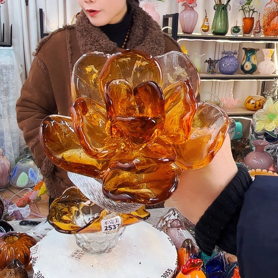 霸王花家悦琉璃工艺品短杆