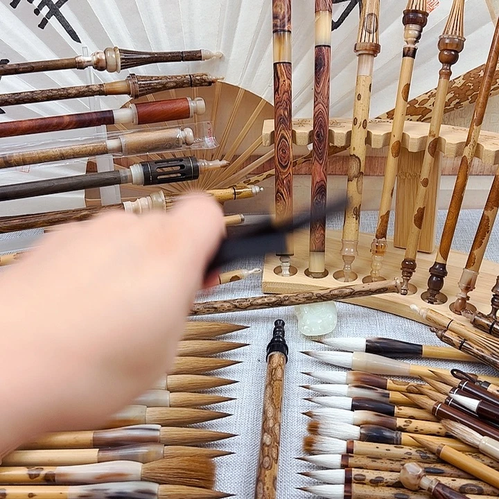 纯狼小楷纯毛料的作品毛笔