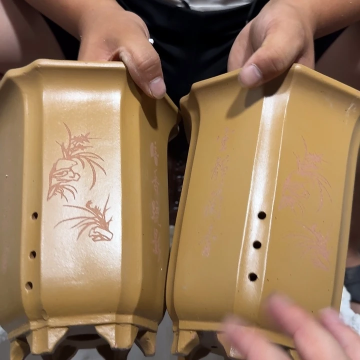 紫砂花盆口径18 16高度21