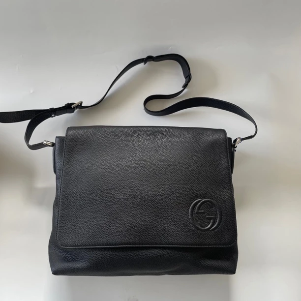 99新 GUCCI/古驰 古驰全皮单肩包大号306-35/28/10二奢包