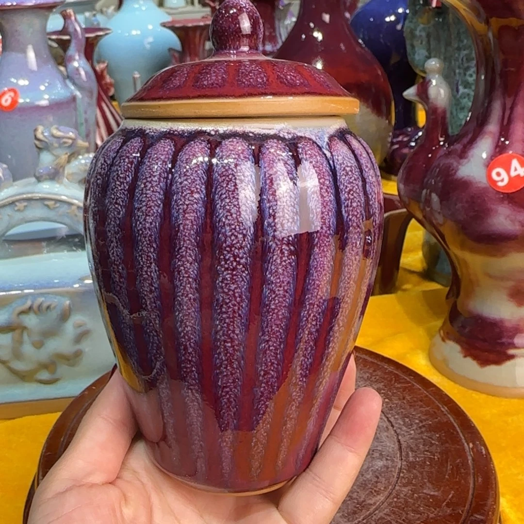 瓷片郑家钧窑摆件