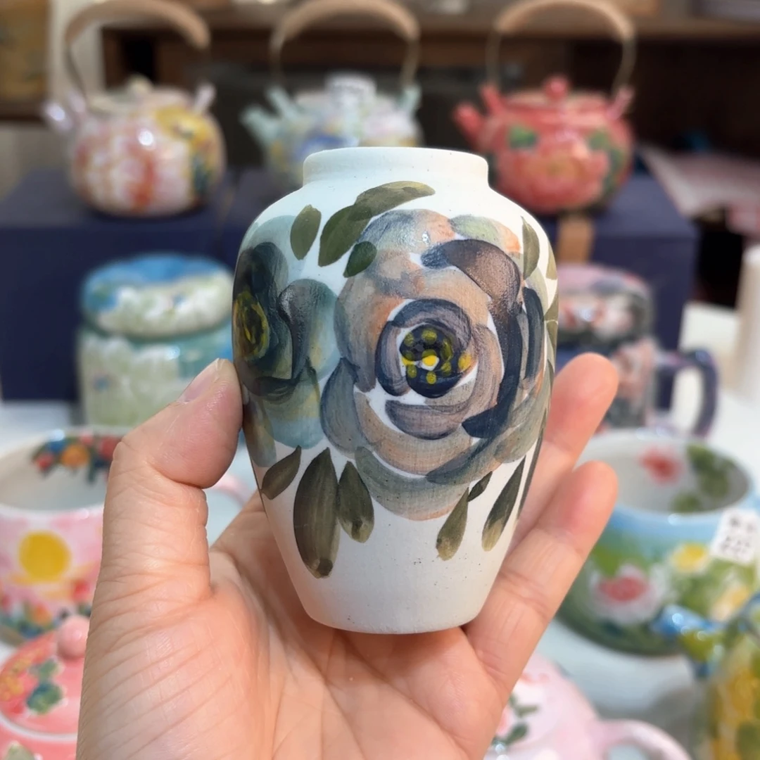 景德镇手绘高温釉下彩陶瓷茶具