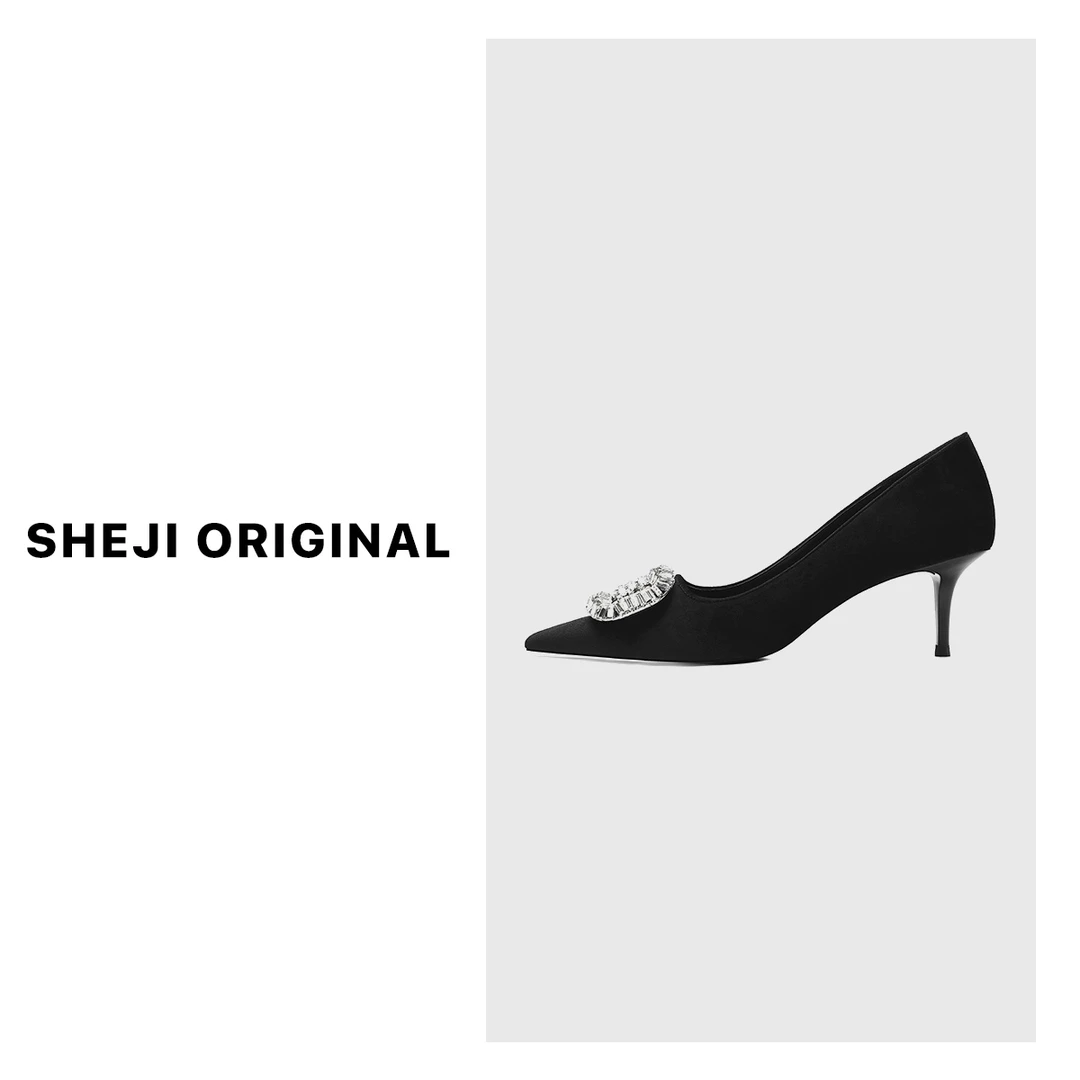 SHEJI奢季 高端精致女单鞋里垫全羊皮细跟舒适贼稳的高跟鞋