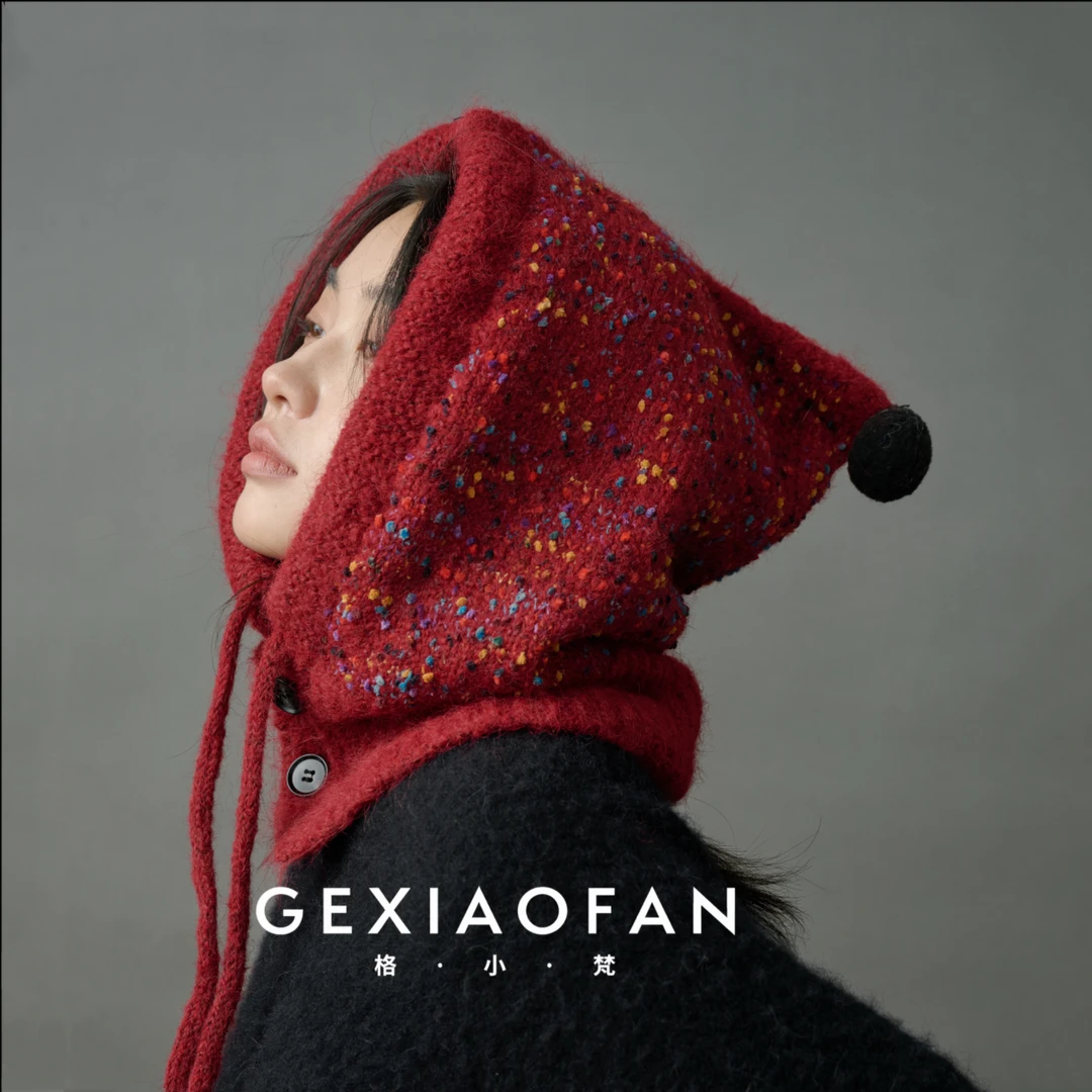 格小梵•正品冬季巴拉克拉法帽子女大头围针织显脸小时尚百搭保暖