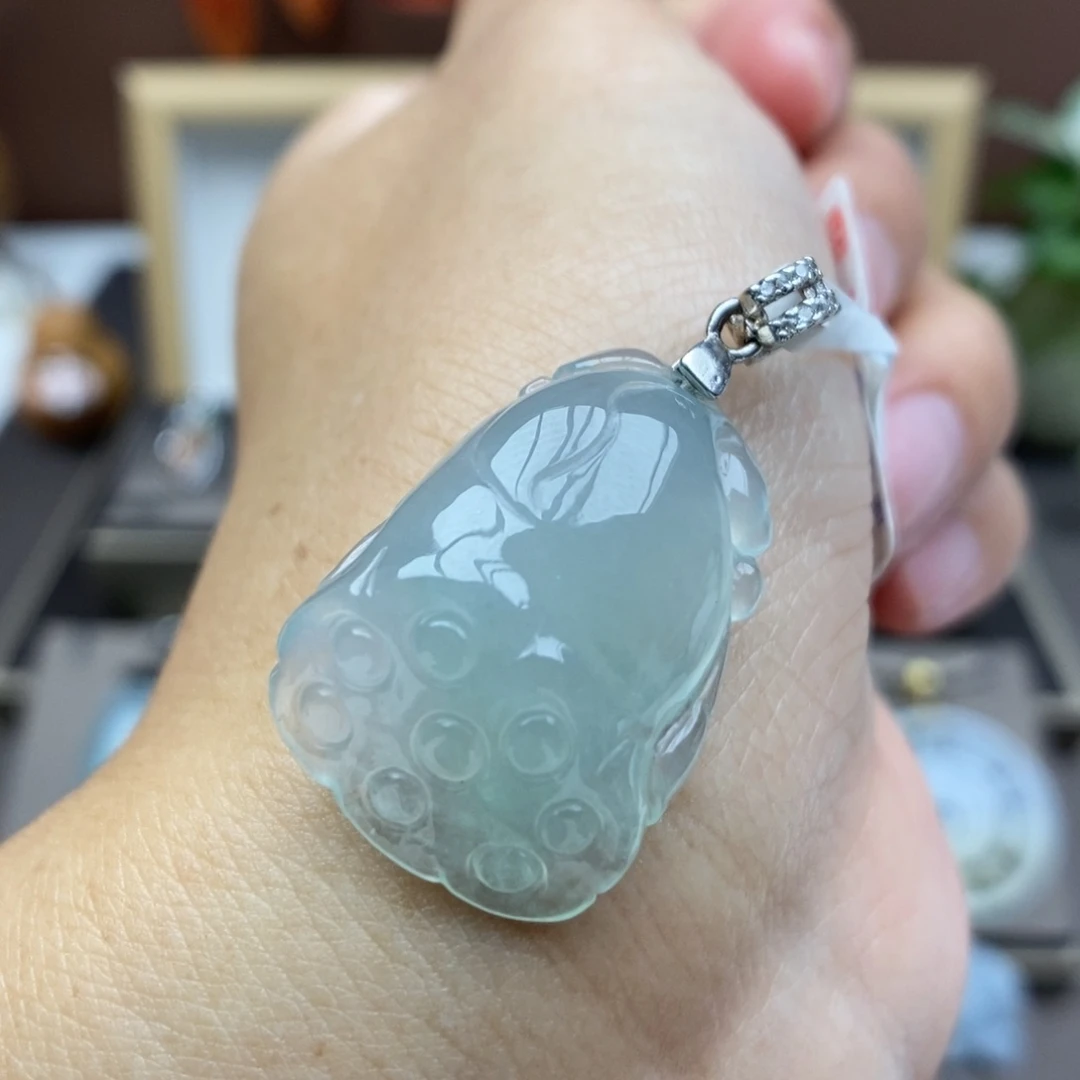 【闪购商品】颈饰银S925镶嵌翡翠12