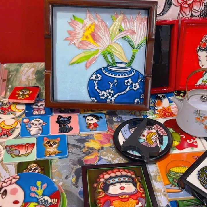 用***7加大款瓷板画艺术作品