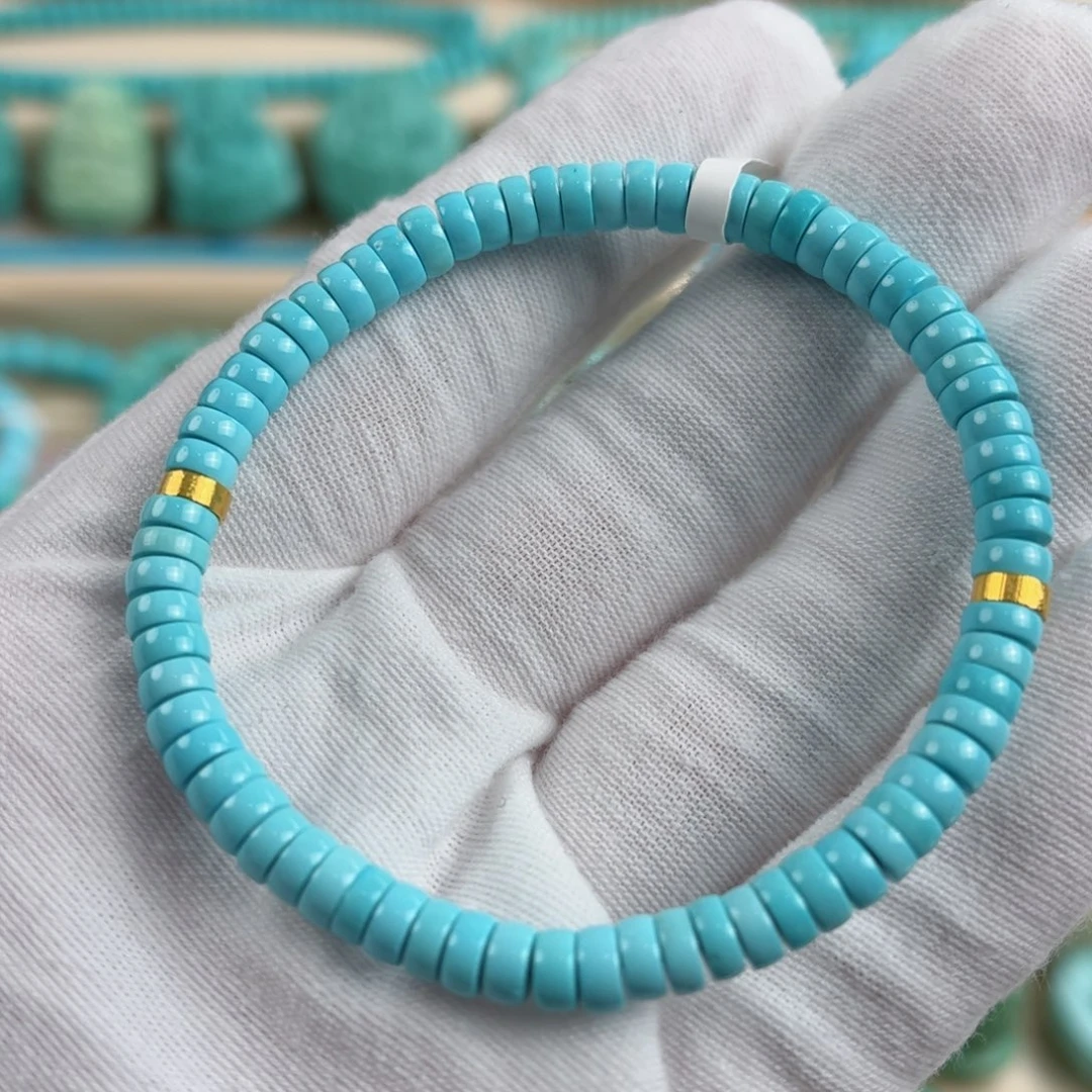 18K金镶嵌绿松石配饰