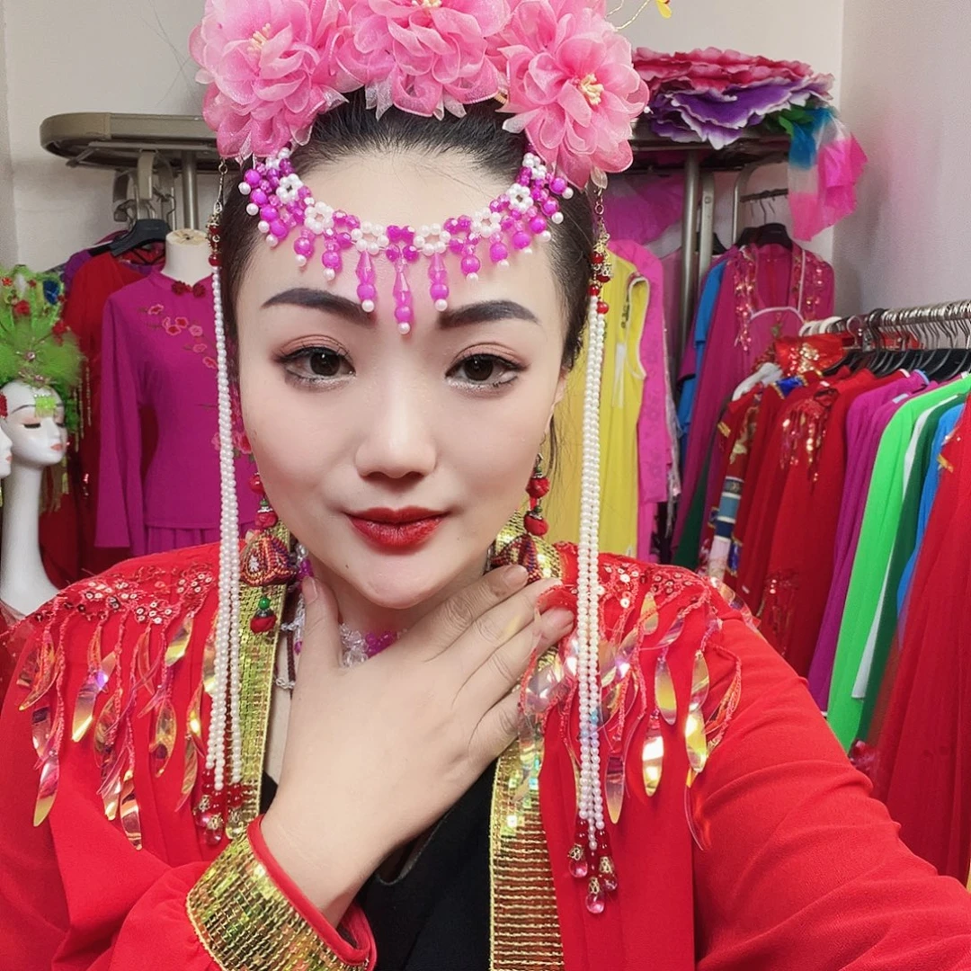 额头帘，头花，2件套