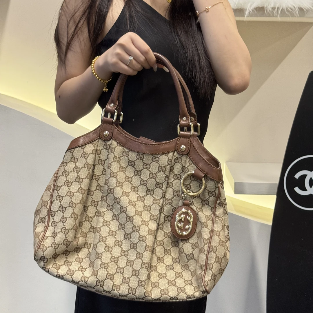 95新 GUCCI/古驰 老花大托特包/4259