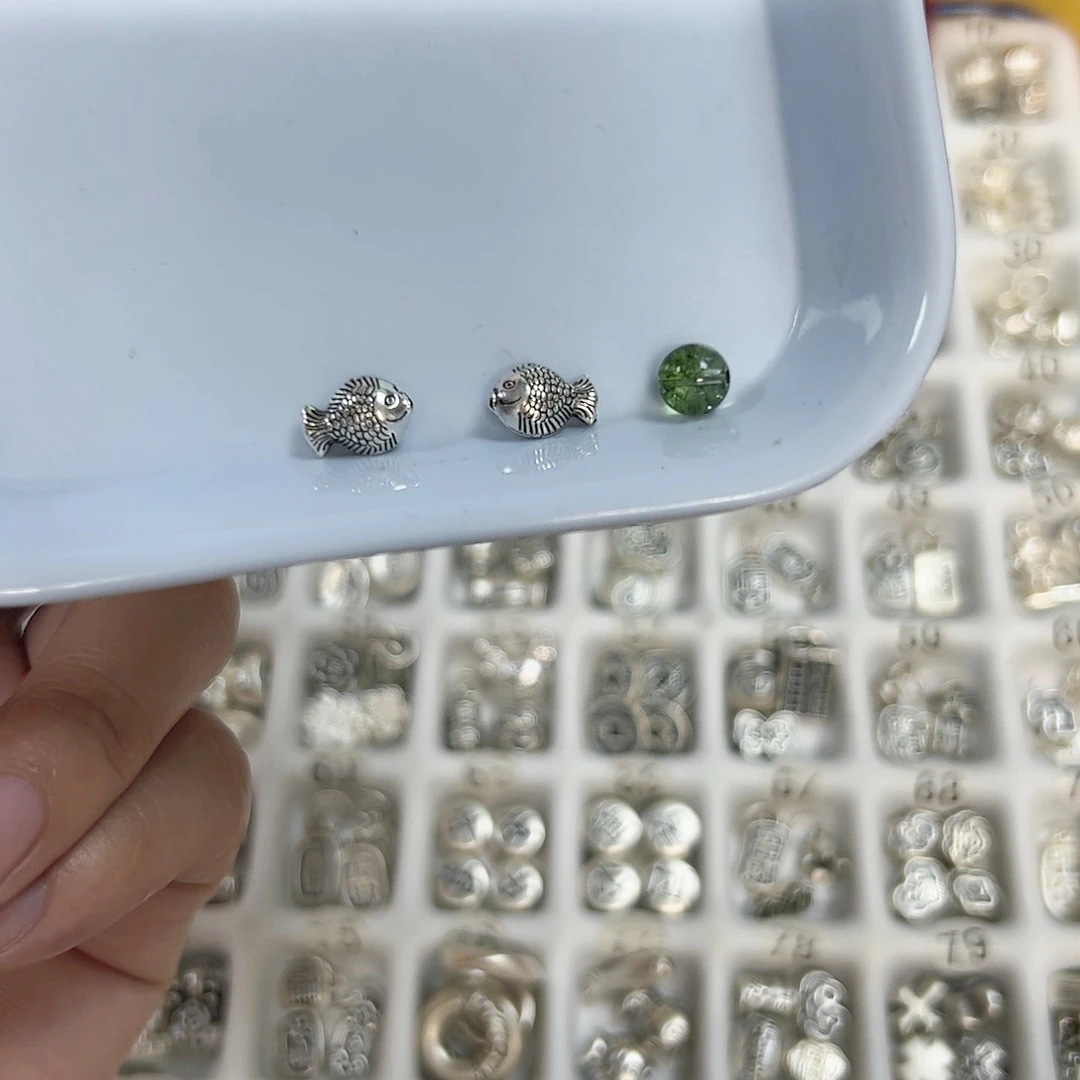 【闪购商品】玛瑙/玉髓银S925镶嵌小鱼