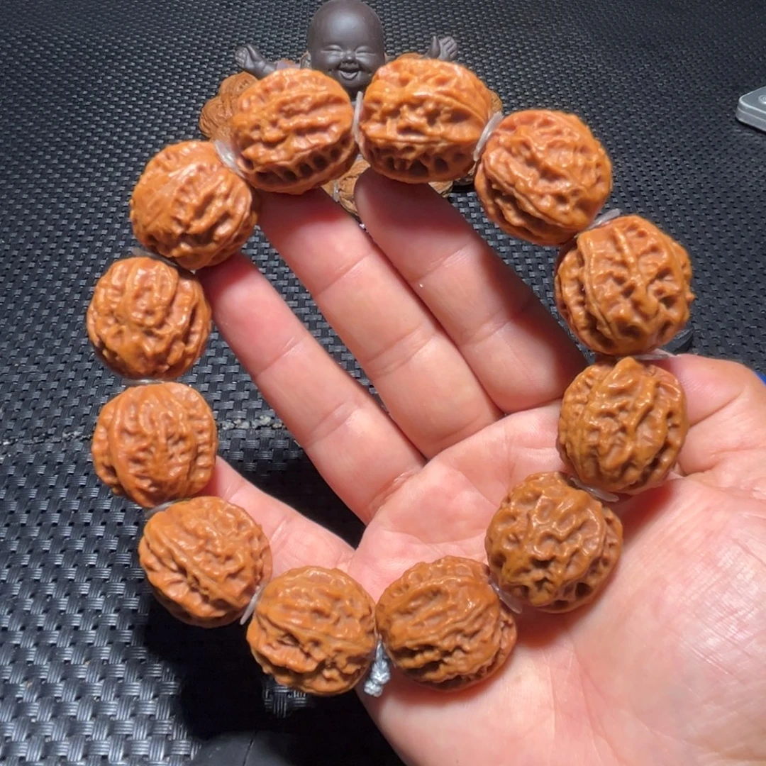 吊坠文玩核桃荔枝纹龙脊25