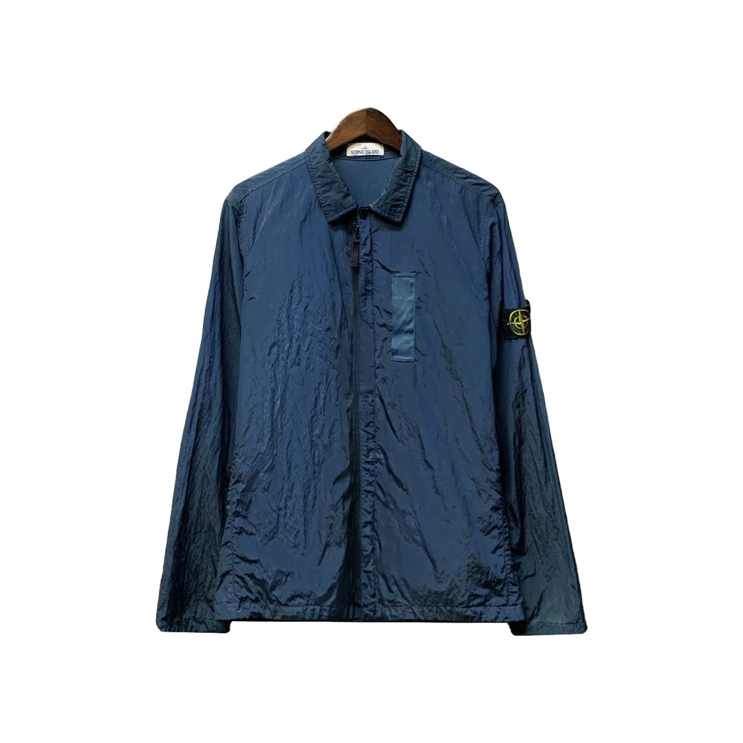 Stone island 石头岛/02186/17fw 金属尼龙外套 湖水蓝配色 M码