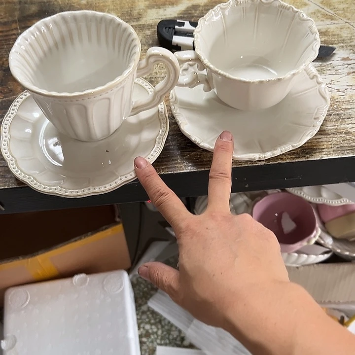 瓷片默认瑕疵商品煮点➕洛可可杯碟