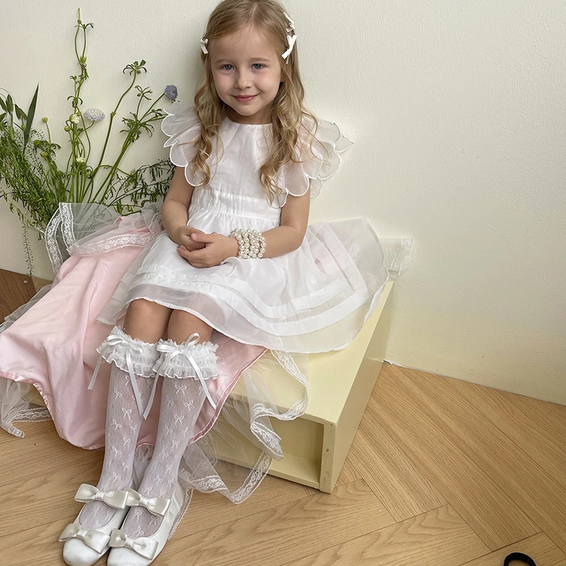 （全店满30包邮）夏季大网眼蕾丝花边公主儿童公主袜袜