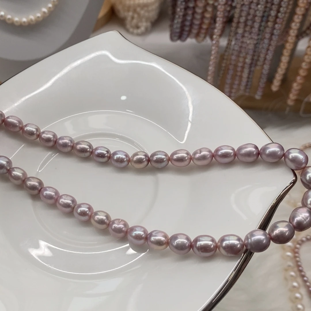 淡水珍珠合金颈饰7.3-8.5美人泪项链微瑕