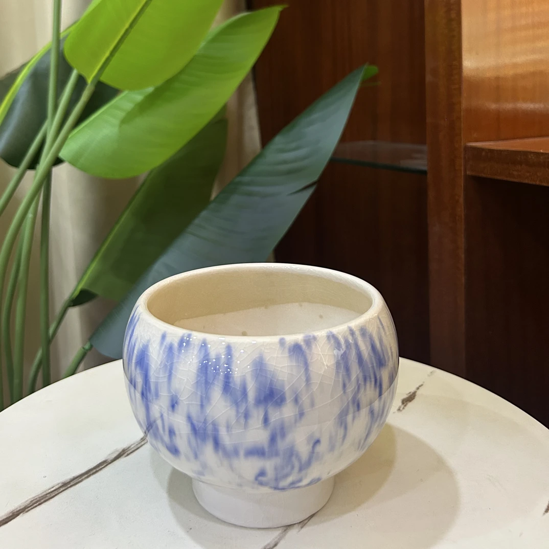 C015口13高12.5中国风青花瓷花盆适用于客厅阳台养兰花蝴蝶兰