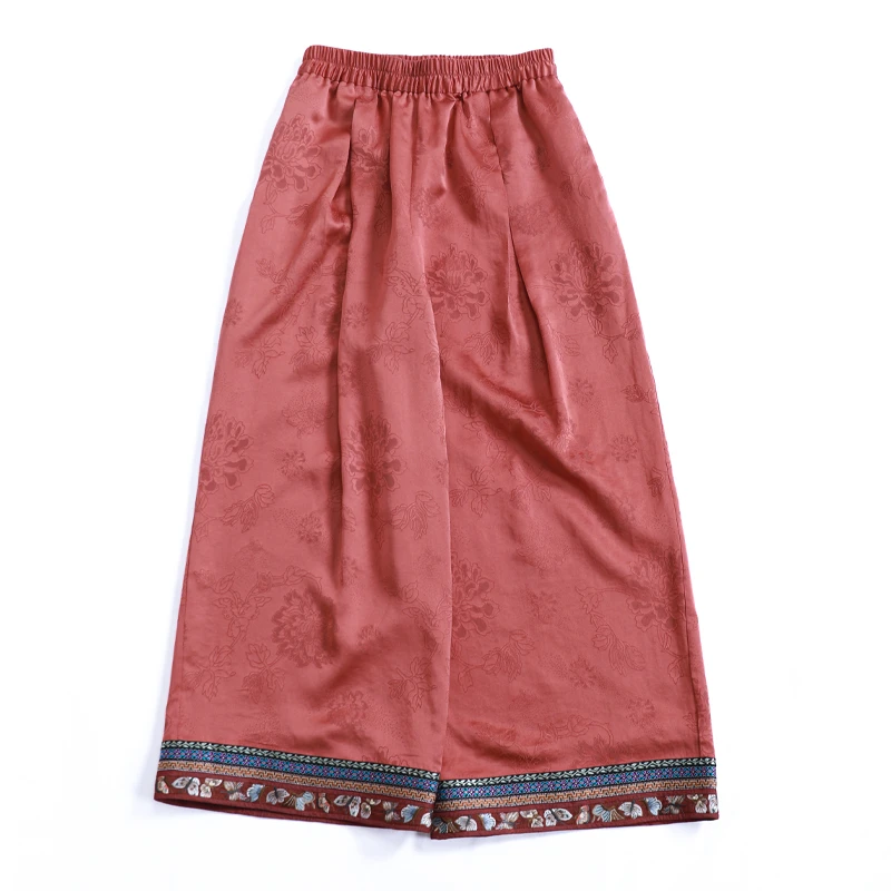 「江南蝶」丽古龙原创手工中国风高档显瘦中式汉服刺绣日常百搭裤子