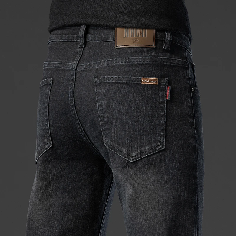 香港2025秋冬牛仔裤男直筒合体弹力百搭潮流高端商务百搭休闲长裤