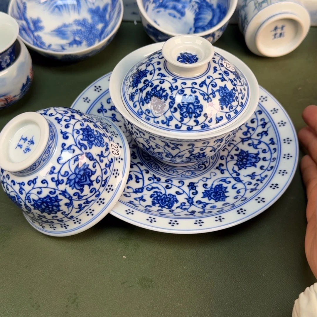 陶景德镇纯手绘茶具圆圆