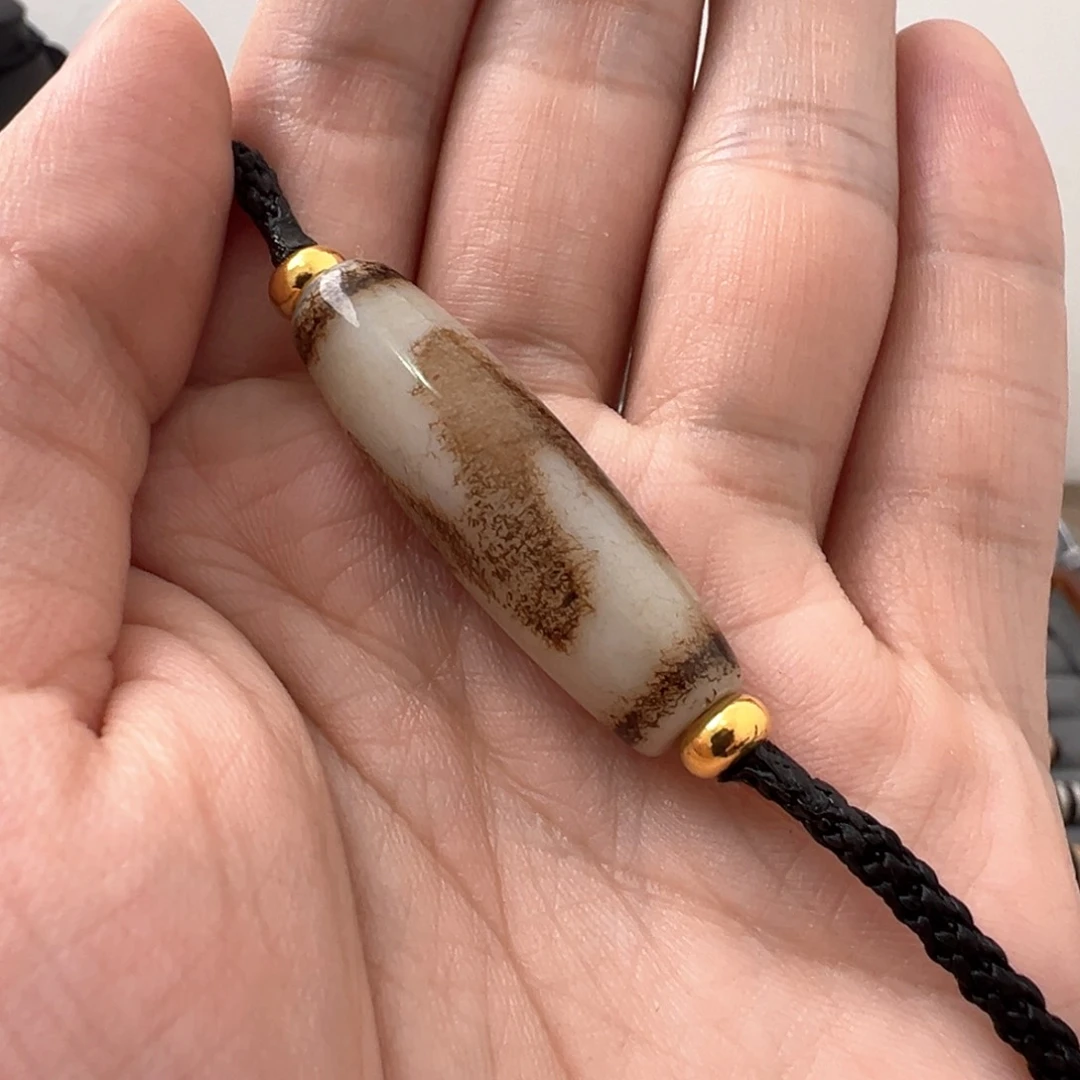玛瑙/玉髓颈饰未镶嵌定制编绳 虎牙天珠微玛瑙纹