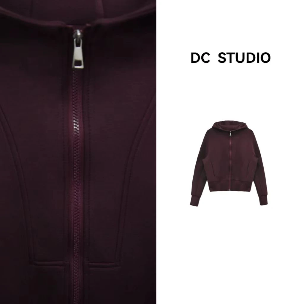 DC STUDIO【红日】2024秋冬新款时尚百搭休闲气质连帽拉链卫衣