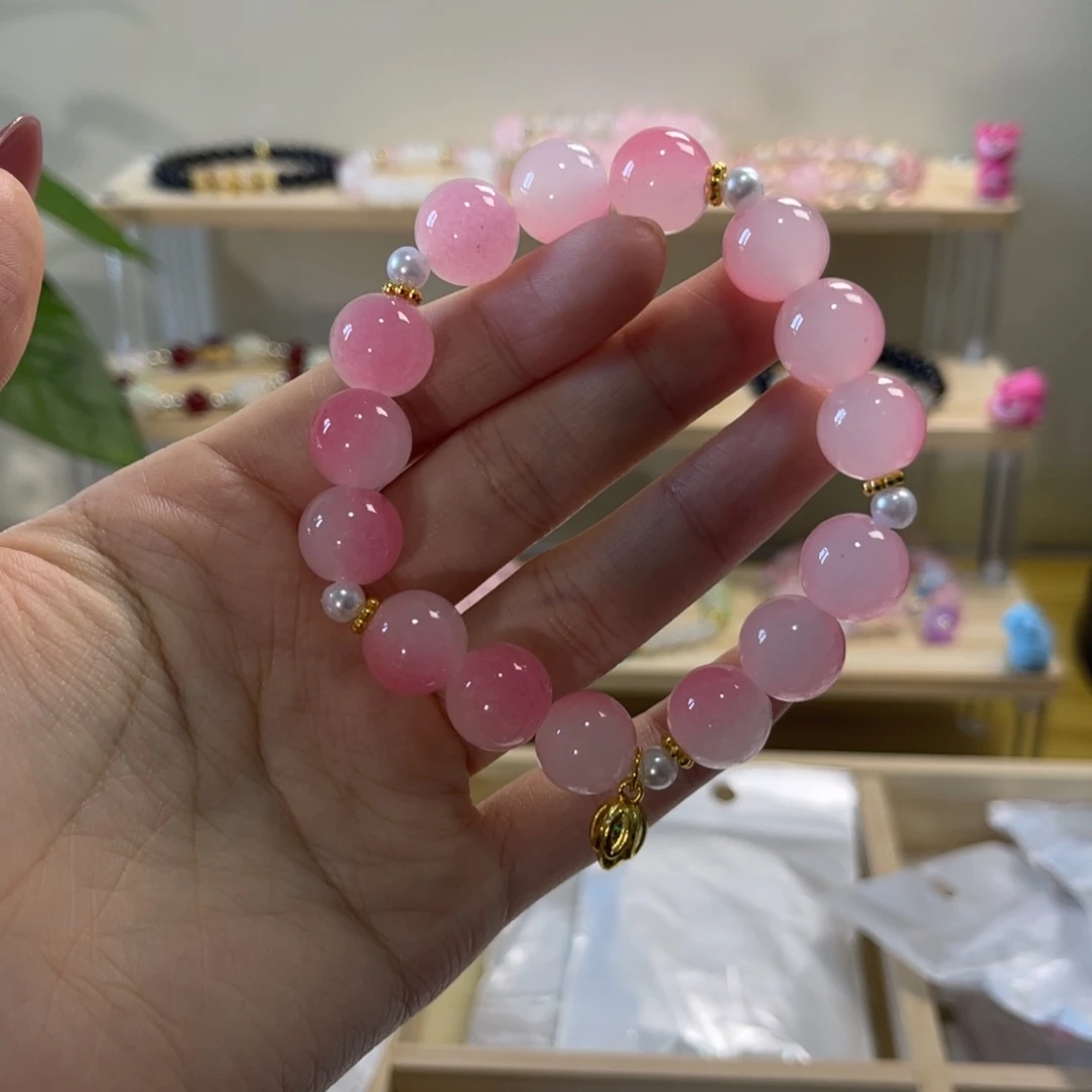桃之夭夭粉色手串