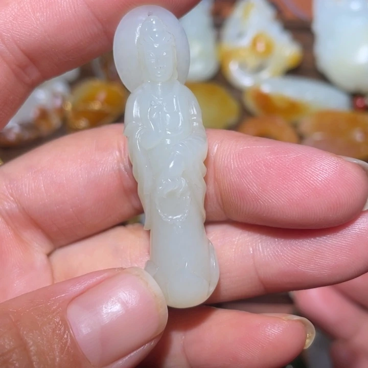 和田玉未镶嵌颈饰那****田