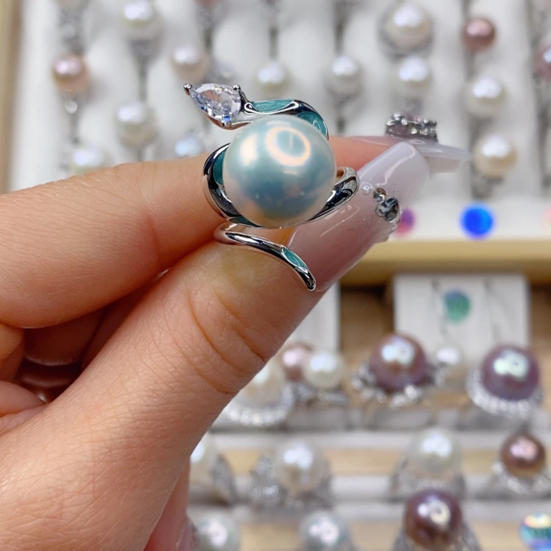 淡水珍珠戒指合金