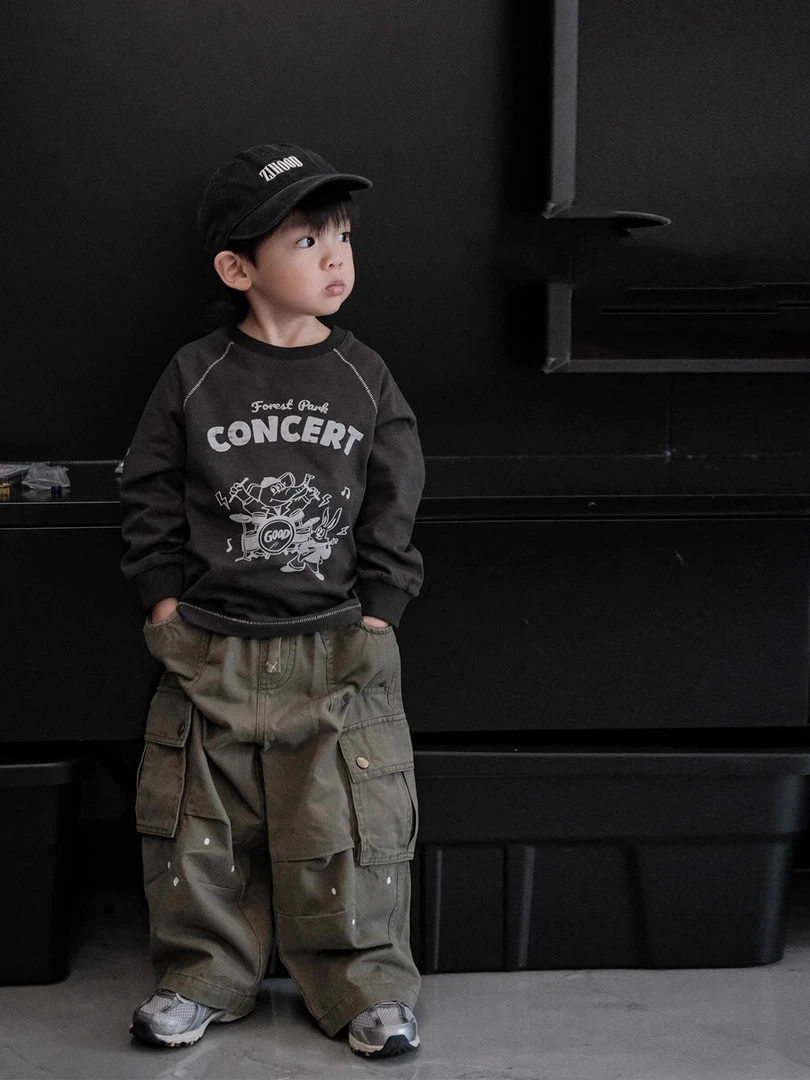 男童长袖T恤儿童春秋装2025新款薄款圆领打底衫女宝宝超好看上衣3