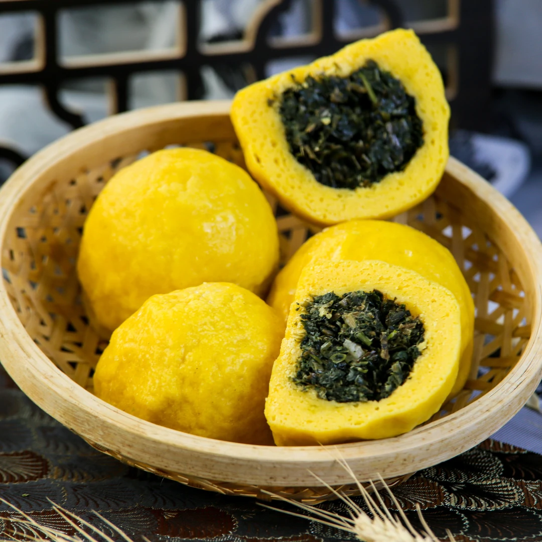 粗粮野菜团子健康主食轻卡主食健身控体黄金菜团子菜包子